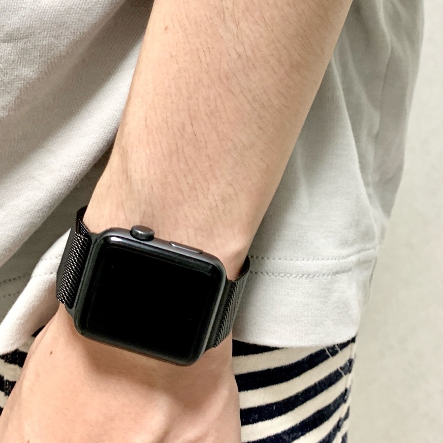 Apple Watch se 40mm ミラネーゼ 黒 【日本製】 - スマホアクセサリー